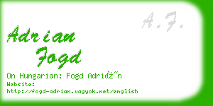 adrian fogd business card